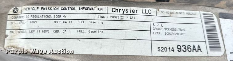 image for item EN0764 2009 Dodge Ram 2500 Quad Cab bale bed pickup truck