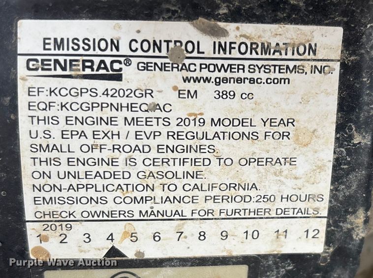 image for item EN5841 Generator and pump