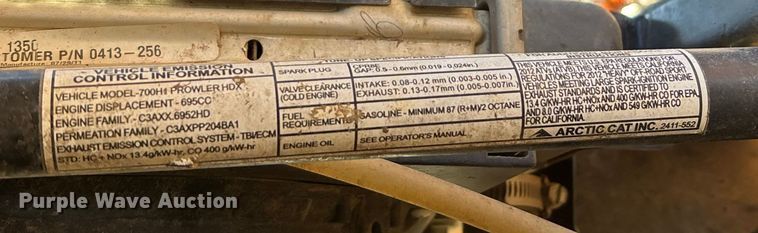 image for item EN5864 2012 Artic Cat Prowler HDX 700 utility vehicle