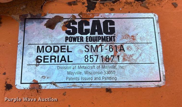 image for item EN5865 Scag Turf Tiger STT61A-27CH ZTR lawn mower
