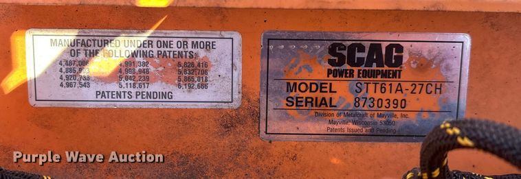 image for item EN5865 Scag Turf Tiger STT61A-27CH ZTR lawn mower