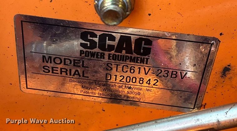 image for item EN5869 Scag Tiger Cub STC61V-23BV ZTR lawn mower