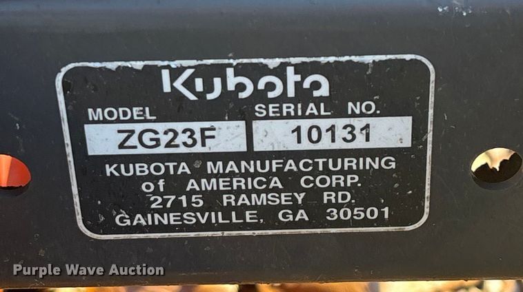 image for item EN5870 Kubota ZG23F ZTR lawn mower