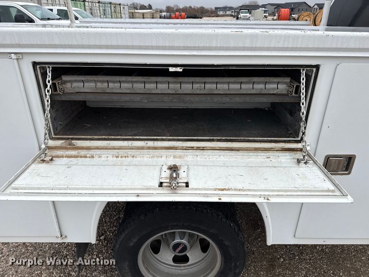 image for item EP2595 2008 GMC 3500HD Ext. Cab utility bed pickup truck