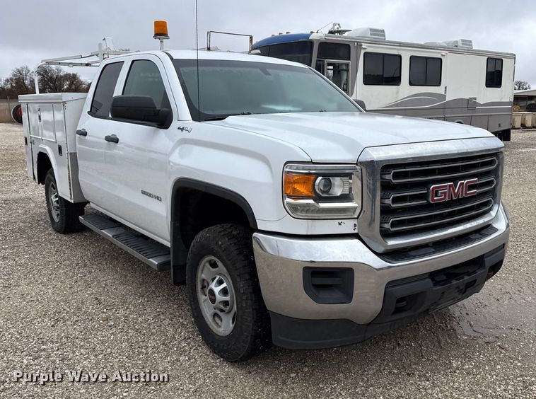 image for item EP2605 2017 GMC Sierra 2500HD Double Cab utility bed pickup truck