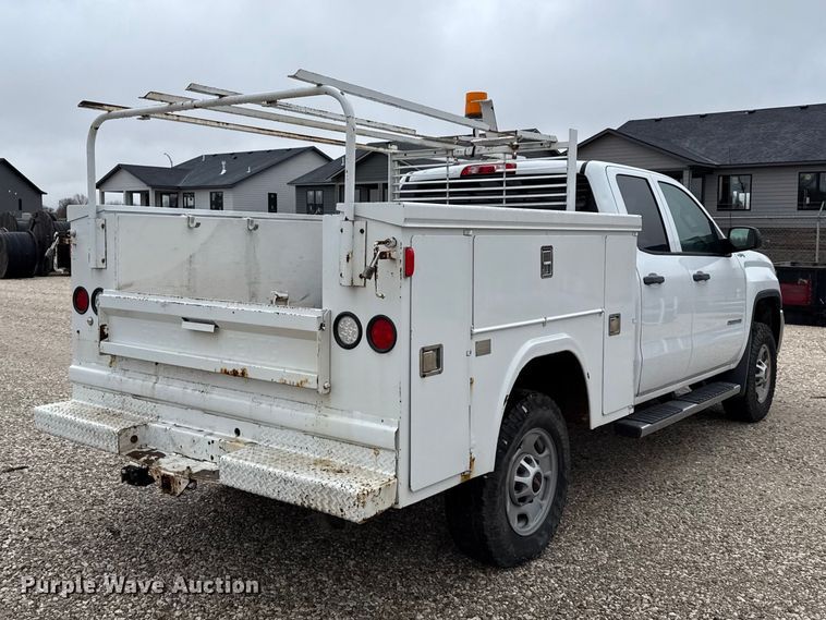 image for item EP2605 2017 GMC Sierra 2500HD Double Cab utility bed pickup truck
