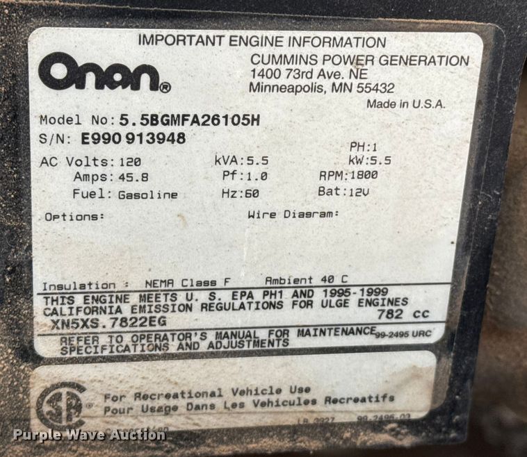 image for item EP2606 1999 Fleetwood Motor Homes RV