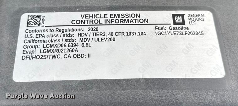 image for item ER0292 2020 Chevrolet Silverado 2500HD Crew Cab pickup truck