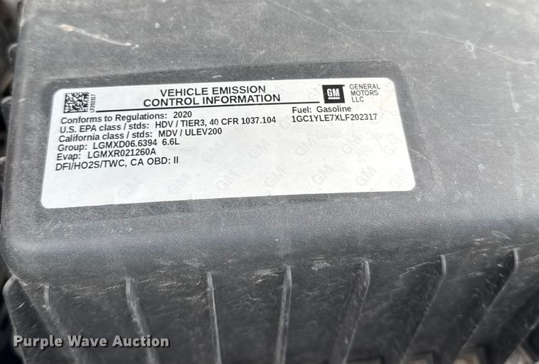 image for item ER0293 2020 Chevrolet Silverado 2500HD Crew Cab pickup truck