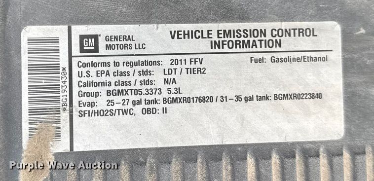 image for item ER0296 2011 Chevrolet Silverado 1500 Crew Cab pickup truck