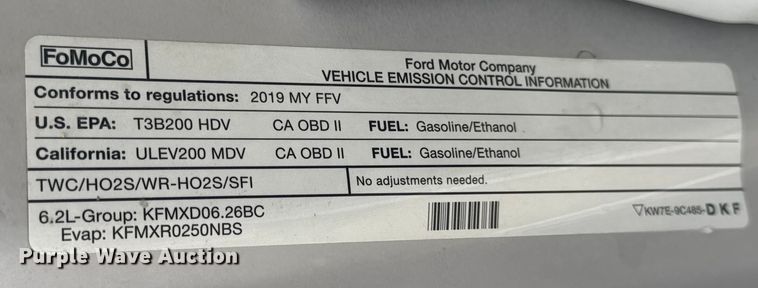 image for item ER0297 2019 Ford F250 Super Duty XL Crew Cab pickup truck