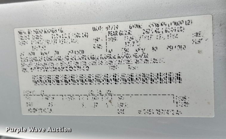 image for item ER0297 2019 Ford F250 Super Duty XL Crew Cab pickup truck