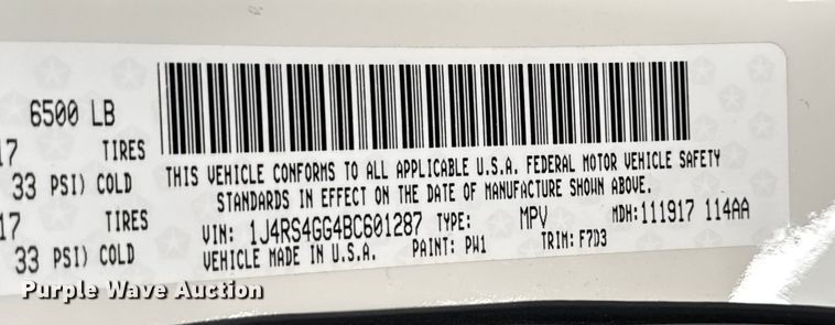 image for item ER0309 2011 Jeep Grand Cherokee Laredo SUV