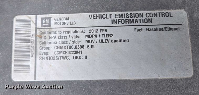 image for item ES2584 2012 Chevrolet Silverado 2500HD pickup truck