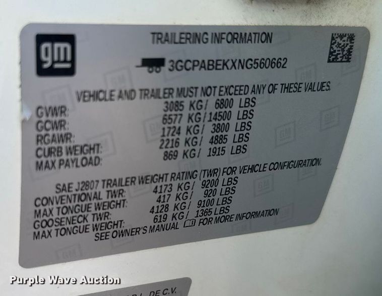 image for item ET4053 2022 Chevrolet Silverado 1500 Crew Cab pickup truck