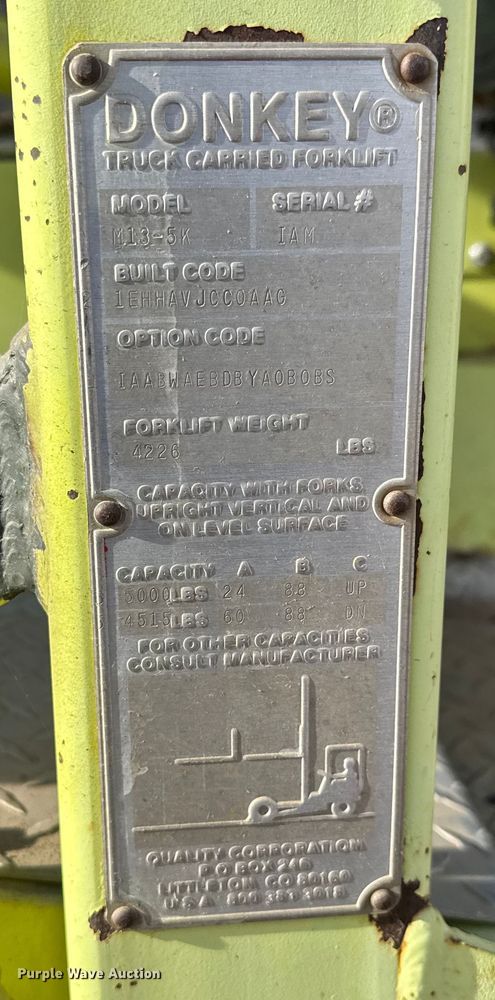 image for item ET4056 2008 Donkey M13-5K forklift