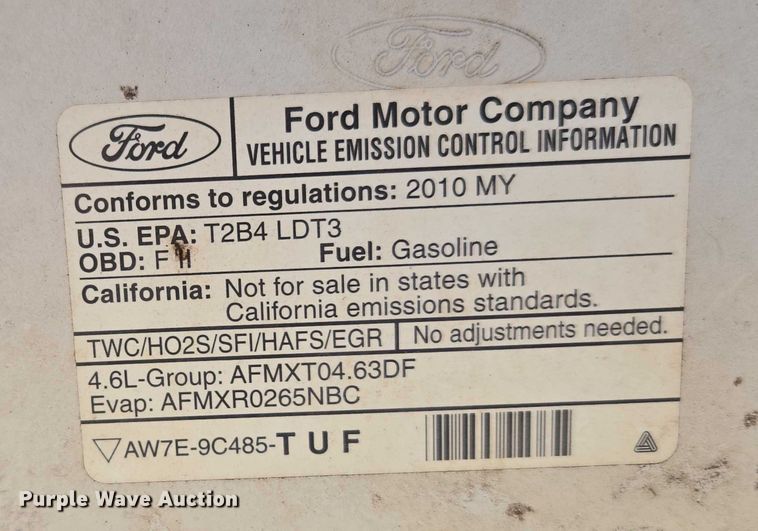 image for item ET5287 2010 Ford F150 pickup truck