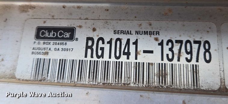 image for item ET5313 ClubCar golf cart