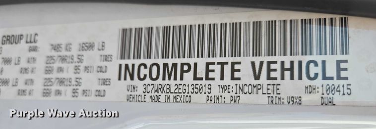 image for item ET5327 2014 RAM 4500HD ambulance