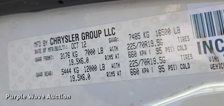 image for item ET5330 2012 Dodge Ram 4500HD ambulance