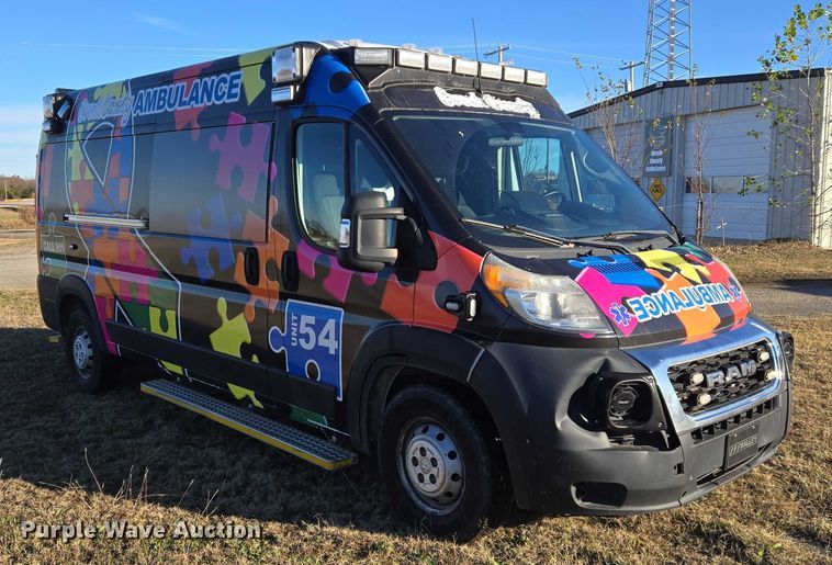 image for item ET5332 2020 RAM ProMaster 3500 ambulance