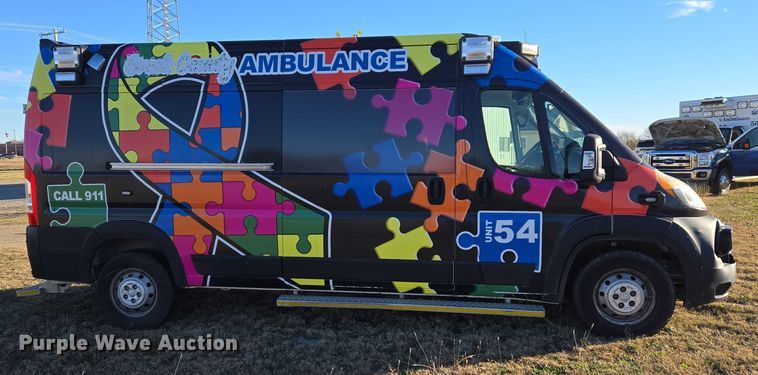 image for item ET5332 2020 RAM ProMaster 3500 ambulance