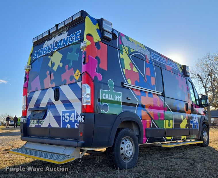 image for item ET5332 2020 RAM ProMaster 3500 ambulance