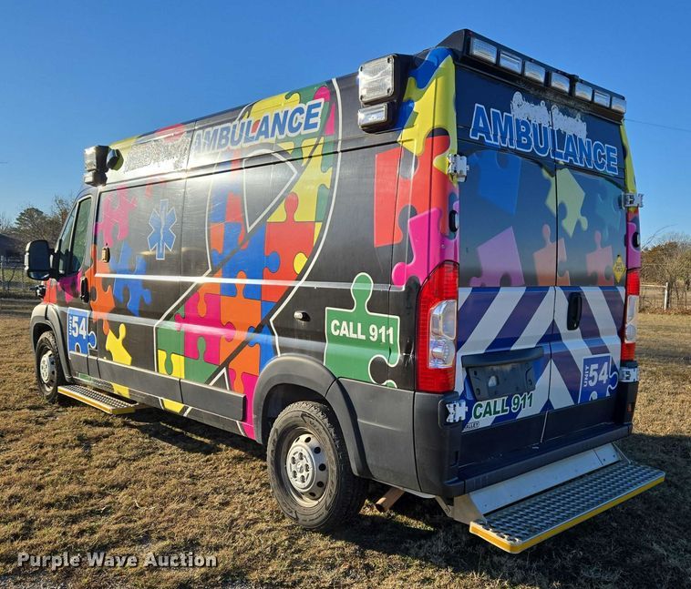 image for item ET5332 2020 RAM ProMaster 3500 ambulance