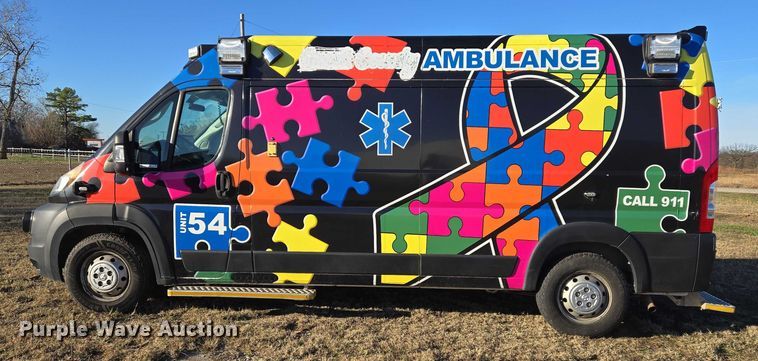 image for item ET5332 2020 RAM ProMaster 3500 ambulance