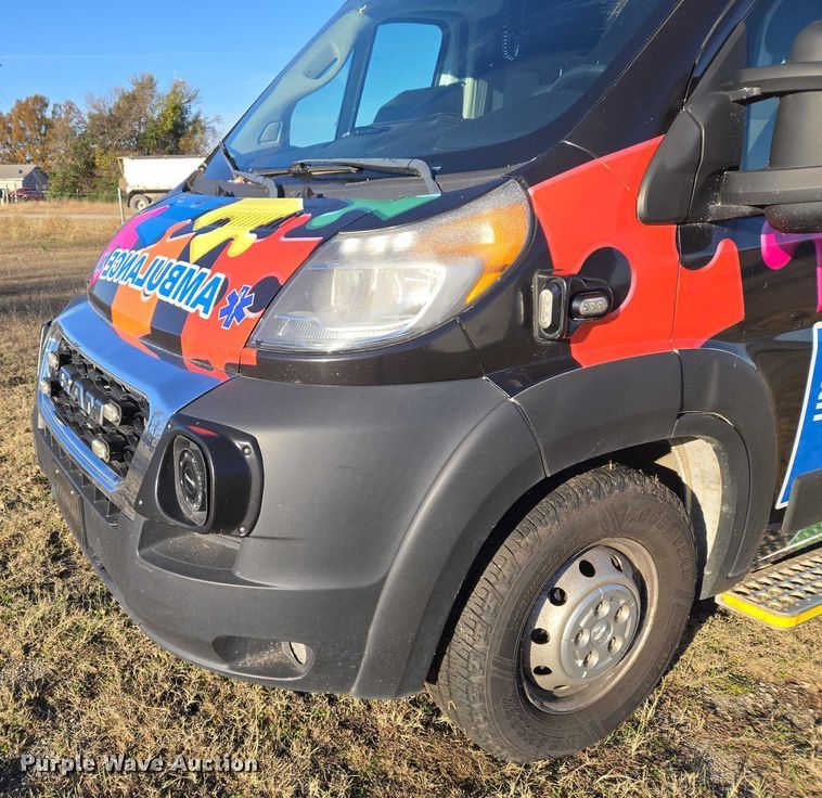 image for item ET5332 2020 RAM ProMaster 3500 ambulance