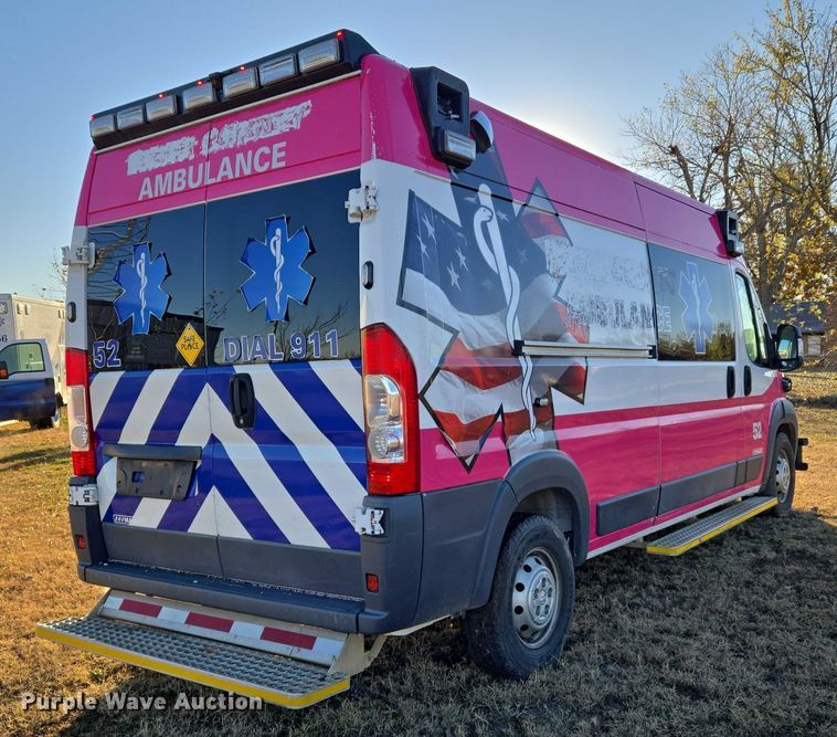 image for item ET5333 2018 RAM ProMaster 3500 ambulance