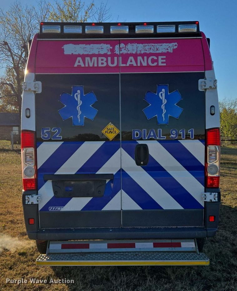 image for item ET5333 2018 RAM ProMaster 3500 ambulance