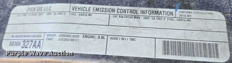 image for item ET5333 2018 RAM ProMaster 3500 ambulance