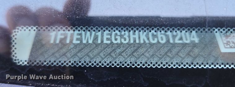 image for item ET5349 2017 Ford F150 SuperCrew pickup truck