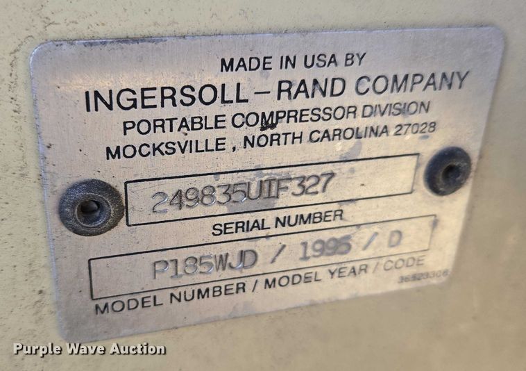 image for item ET5395 Ingersoll Rand P185WJD air commodity cart