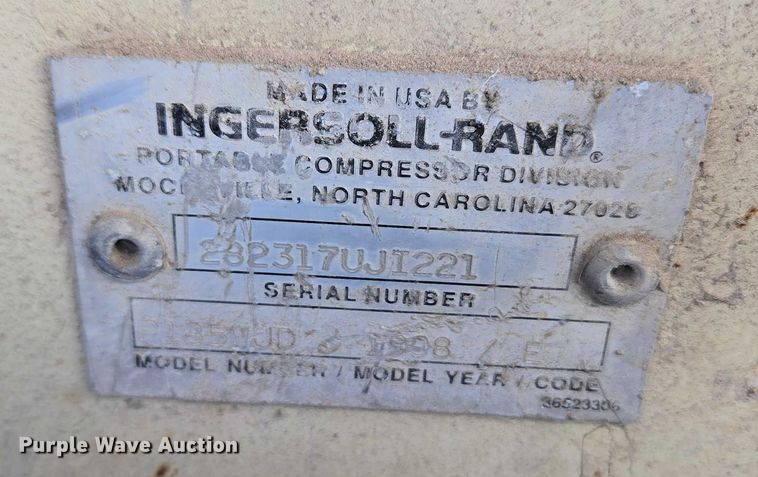 image for item ET5396 (2) Ingersoll Rand 185 air compressors