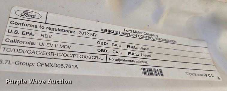 image for item ET5416 2012 Ford F250 Super Duty Crew Cab pickup truck