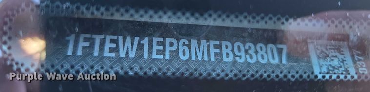 image for item ET5420 2021 Ford F150 SuperCrew pickup truck