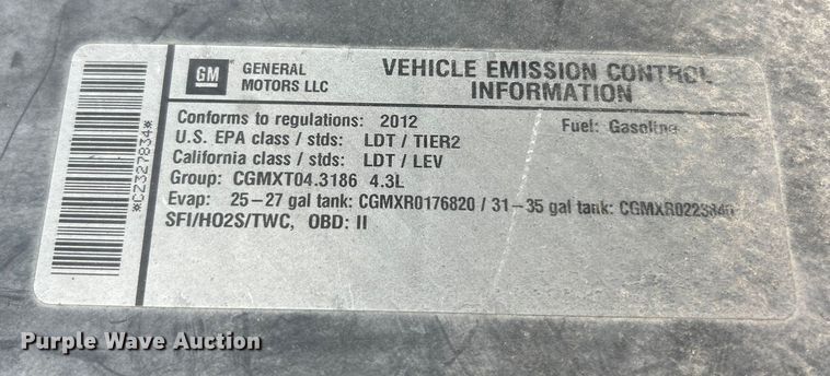 image for item ET6755 2012 Chevrolet Silverado 1500 pickup truck