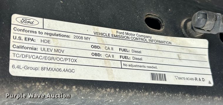 image for item ET6756 2008 Ford F250 Super Duty Crew Cab pickup truck