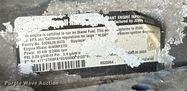 image for item ET6772 2005 Ingersoll Rand XP375WIR air compressor