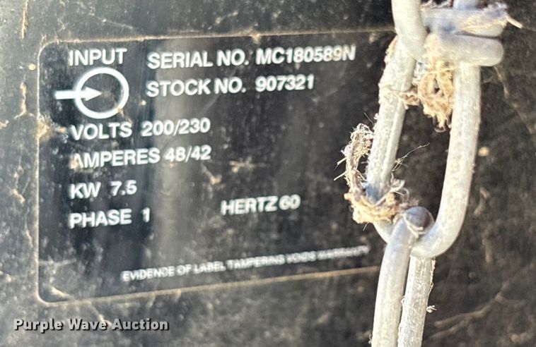 image for item ET7327 Miller Millermatic welder