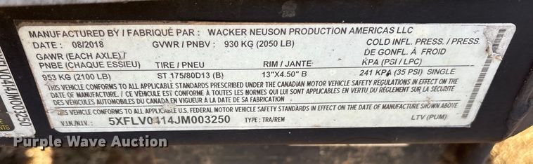 image for item ET7425 2018 Wacker Neuson LTV6 light plant