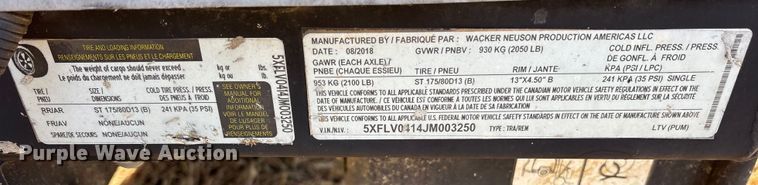 image for item ET7425 2018 Wacker Neuson LTV6 light plant