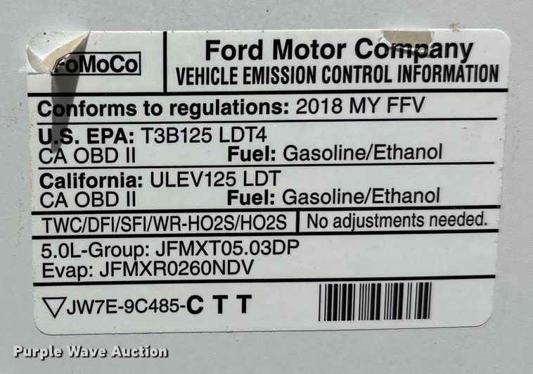 image for item EU4732 2018 Ford F150 SuperCab pickup truck