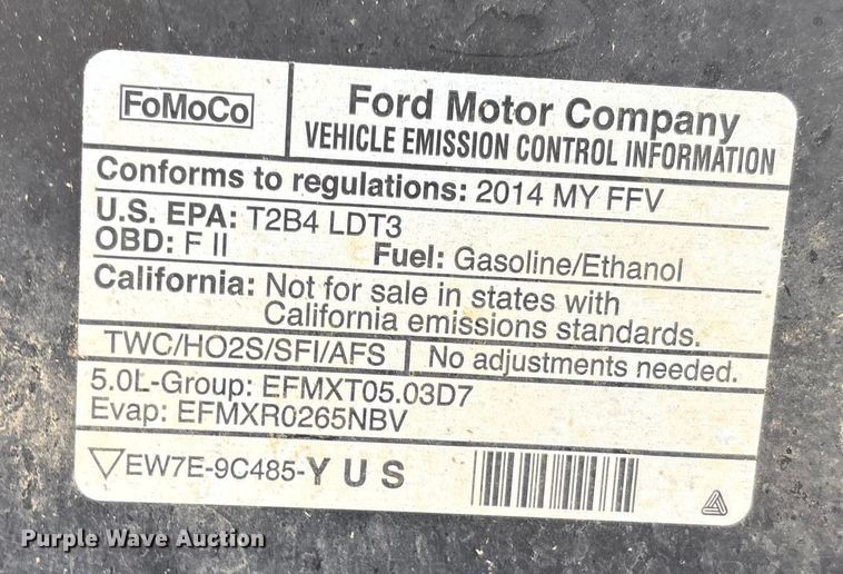 image for item EU4735 2014 Ford F150 SuperCrew pickup truck