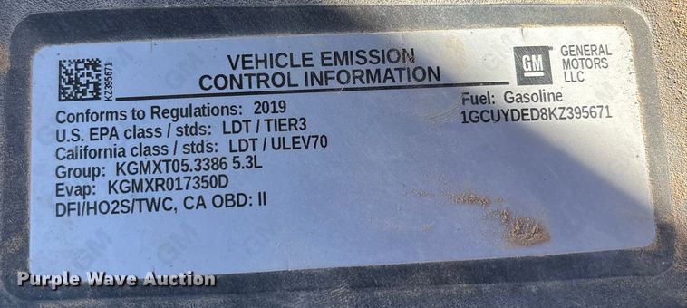 image for item EU4736 2019 Chevrolet Silverado 15000 Crew Cab pickup truck