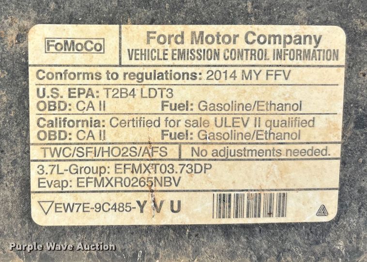 image for item EU4737 2014 Ford F150 SuperCab pickup truck