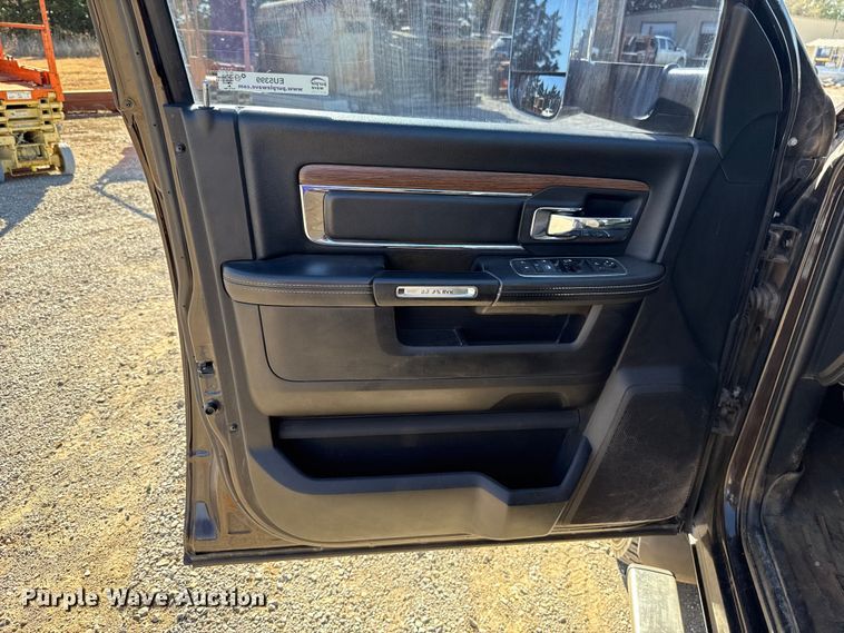 image for item EU5399 2016 RAM 3500 Crew Cab flatbed pickup truck