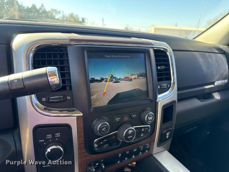 image for item EU5399 2016 RAM 3500 Crew Cab flatbed pickup truck